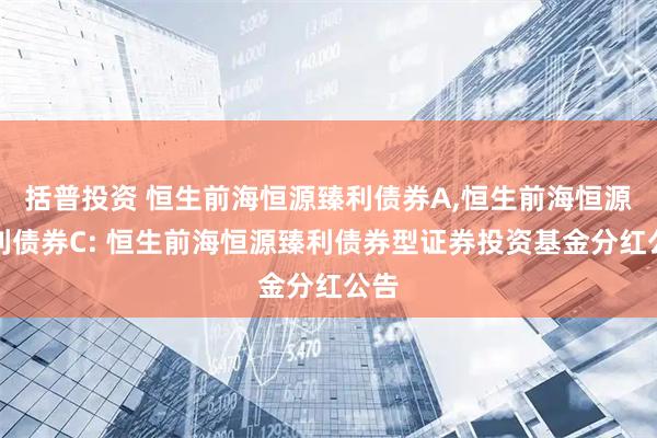 括普投资 恒生前海恒源臻利债券A,恒生前海恒源臻利债券C: 恒生前海恒源臻利债券型证券投资基金分红公告
